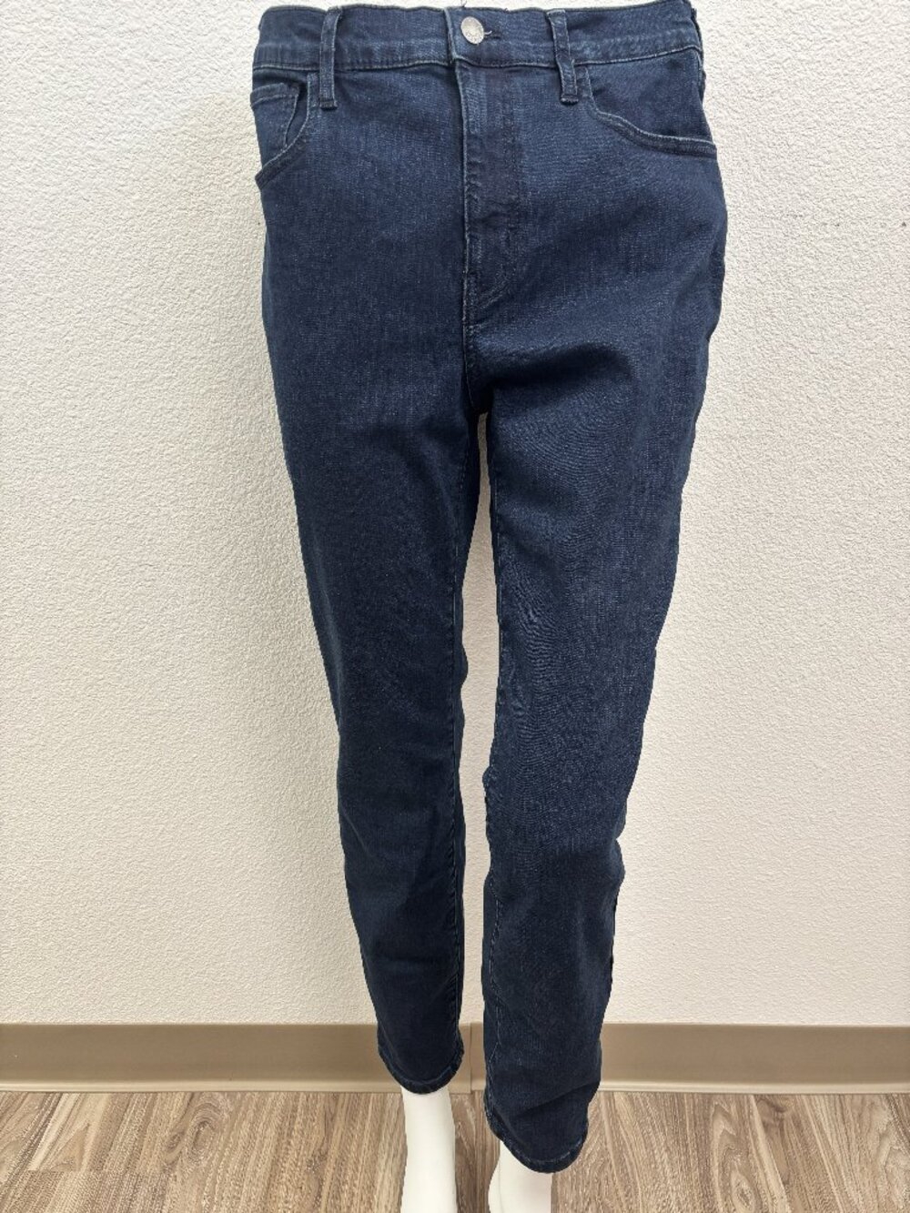 NWT Express Dark Wash Skinny Jeans Size 16 High Rise Ankle Stretch Denim